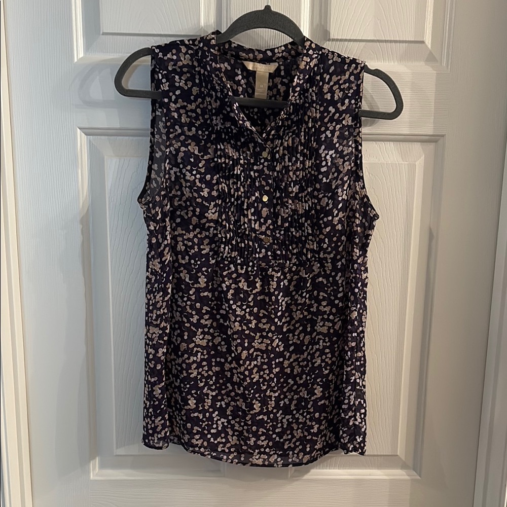 Banana Republic Purple Sleeveless Blouse